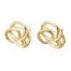 Brass Stud Earrings Findings KK-S345-221-1