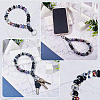 Resin Rondelle Bead with Polyester & Spandex Cord Phone Hand Strap Chains HJEW-TADJ0008-5