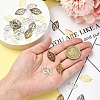 75Pcs 3 Colors Leaf Iron Pendants IFIN-YW0003-67-5