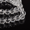 Half-Handmade Transparent Glass Beads Strands GF8mmC01-2