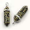 Natural Dalmatian Jasper Double Terminated Pointed Pendants LS-G-D415-03-1