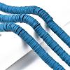 Flat Round Handmade Polymer Clay Beads CLAY-R067-12mm-44-5