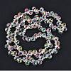 Electroplate Glass Beads Strands EGLA-D030-17X-1