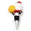 Christmas Theme Aluminium Alloy & PVC Wine Bottle Stoppers FIND-Q091-01F-2