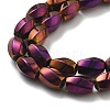 Electroplated Synthetic Magnetic Hematite Beads Strands G-P545-G01-02A-3