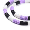 Fixed 3 Color Handmade Polymer Clay Bead Strands CLAY-S096-029C-3