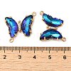 Brass Pave Faceted Glass Connector Charms X-FIND-Z020-04D-3