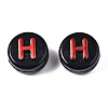 Opaque Black Acrylic Beads X-MACR-Q242-009D-3