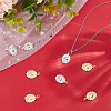 8Pcs 2 Colors Brass Pendants KK-BBC0013-01-4