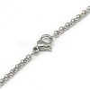 Tarnish Resistant Trendy Unisex 304 Stainless Steel Cross Rolo Chain Necklaces X-NJEW-L043A-09P-3