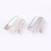Electroplated Natural Quartz Crystal Graduated Beads Strands G-P315-A10-1