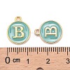 Golden Plated Alloy Enamel Charms X-ENAM-S118-05B-3