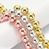 Electroplate Non-magnetic Synthetic Hematite Beads Strands G-L485-01E-M-4