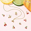 10Pcs 10 Styles Brass Micro Pave Cubic Zirconia Pendants KK-CJ0003-04-6