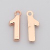 Plating Zinc Alloy Number Charms X-PALLOY-A062-RG-NR-2