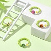 Glass Seed Beaded Stretch Ring RJEW-TA00079-01-4
