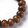 Yellow Sandalwood Mala Bead Bracelets BJEW-N010-011B-2