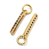 Rack Plating Brass Cubic Zirconia Pendants KK-M258-07G-2