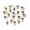 Brass with Single Cubic Zirconia Charms ZIRC-F095-03G-06-1