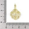 Brass Micro Pave Clear Cubic Zirconia European Dangle Charms Bails KK-K297-58G-3