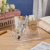 4-Slot Transparent Acrylic Business Name Card Display Stands ODIS-WH0030-64A-5