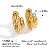 304 Stainless Steel Star Hoop Earrings EZ1230-1-1