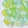 Transparent Crackle Acrylic Beads X-CACR-N002-06-1