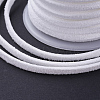 3x1.5mm White Flat Faux Suede Cord X-LW-R003-21-4