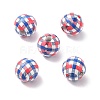 Independence Day Themes Wood European Beads WOOD-I014-01B-2
