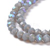 Electroplate Opaque Solid Color Glass Beads Strands X1-EGLA-A034-P4mm-L13-3
