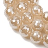 Electroplated Natural Agate Beads Strands G-B191-A07-10mm-07-3