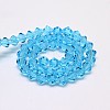 Imitate Austrian Crystal Bicone Glass Beads Strands GLAA-F029-6x6mm-19-2