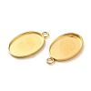 Ion Plating(IP) 304 Stainless Steel Pendant Cabochon Settings STAS-F167-12G-3