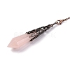 Natural Rose Quartz Pointed Dowsing Pendulum Big Pendants G-H285-06R-A22-3