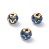 Rack Plating Brass Enamel Beads KK-L155-49A-G-1