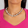 Alloy & CCB Plastic Beaded Necklaces FS-WG4655B-22-1