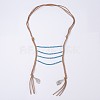 Natural & Synthetic Mixed Stone Tiered Necklaces NJEW-JN02124-2