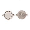 Tibetan Style Alloy Flat Round Cabochon Connector Settings TIBE-M022-09AS-2