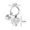 Unicraftale 4Pcs Stainless Steel Heart Lettering Pendants Keychain KEYC-UN0001-19-2