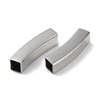 Non-Tarnish 304 Stainless Steel Tube Beads High Polished STAS-B066-01P-1