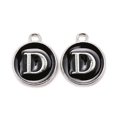 Platinum Plated Alloy Charms LS-ENAM-S118-02D-P-1