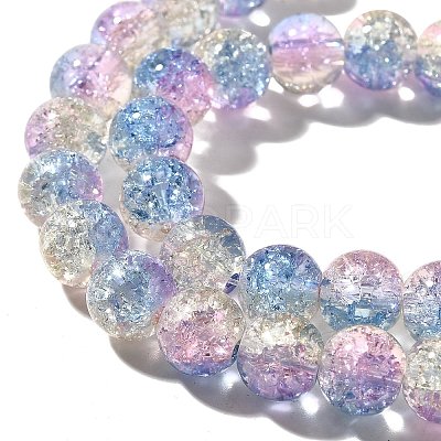 Crackle Glass Beads Strands X1-CCG-C002-8mm-09-1