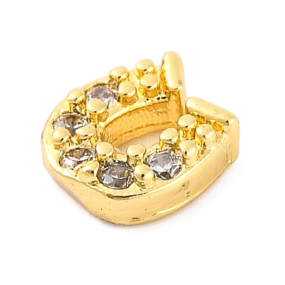 Rack Plating Brass Micro Pave Clear Cubic Zirconia Cabochons KK-F874-02G-02-1