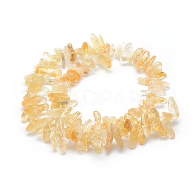Heated Natural Citrine Beads Strands G-K220-05-1