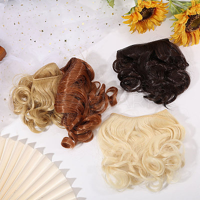4Pcs 4 Colors PP Doll Wig Long Curly Hair DIY-GL0006-20C-1