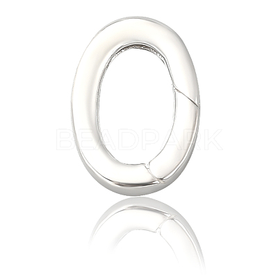 1Pc 925 Sterling Silver Spring Gate Rings STER-BBC0008-50A-1