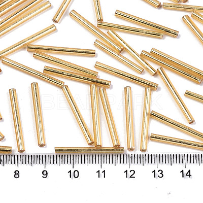 Electroplate Glass Bugle Beads SEED-S043-02B-01-1