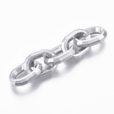 Spray Painted CCB Plastic Linking Rings CCB-R104-15-03-1