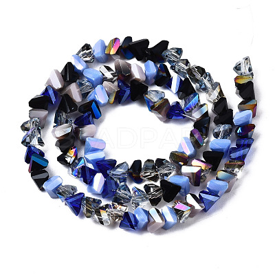 Electroplate Glass Beads Strands X-EGLA-N002-06F-1