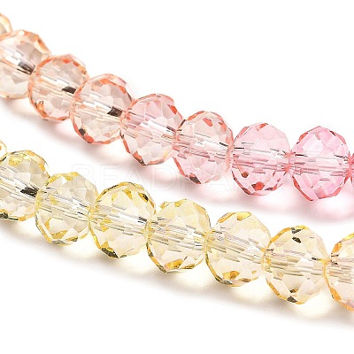 Transparent Painted Glass Beads Strands LS-DGLA-A034-T8mm-A09-1
